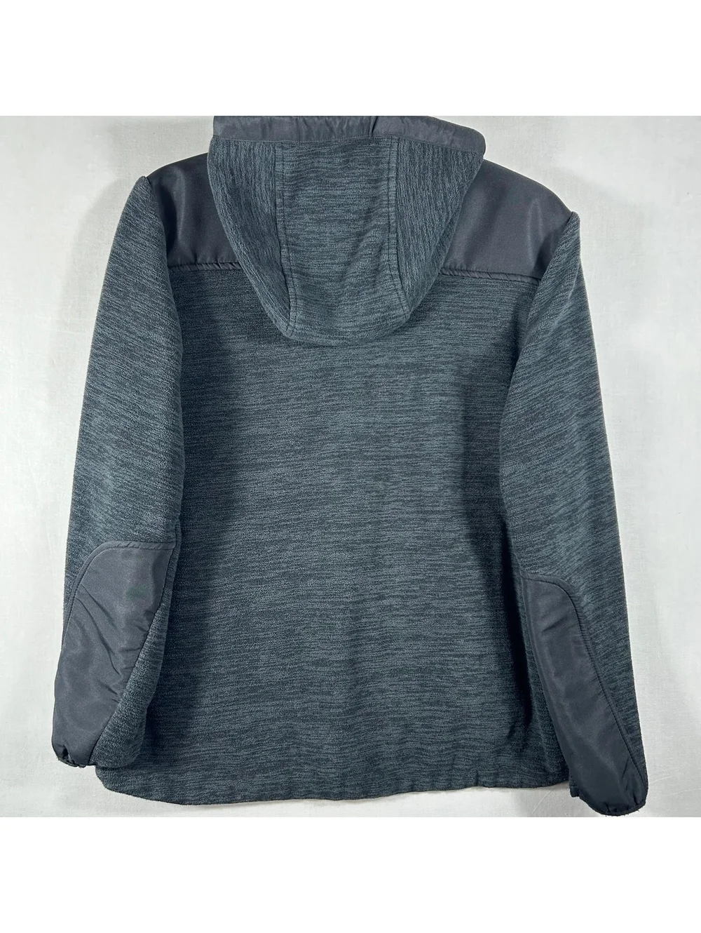 Free Country Kids Jacket Gray Hooded Fleece Knit Full Zip Jacket Sz Large 14-16